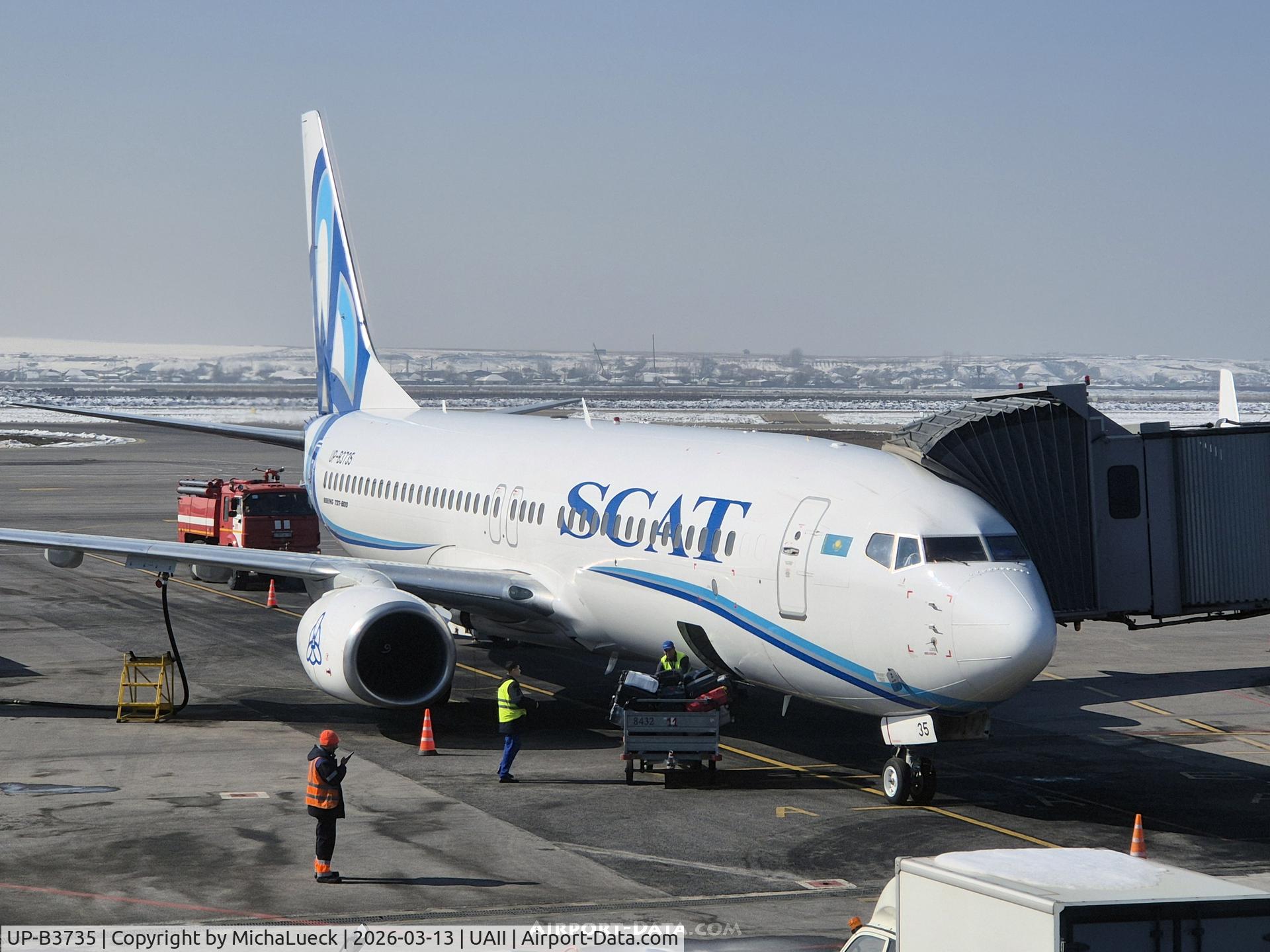 UP-B3735, Boeing 737-8HX (WL) C/N 29662, At Shymkent
