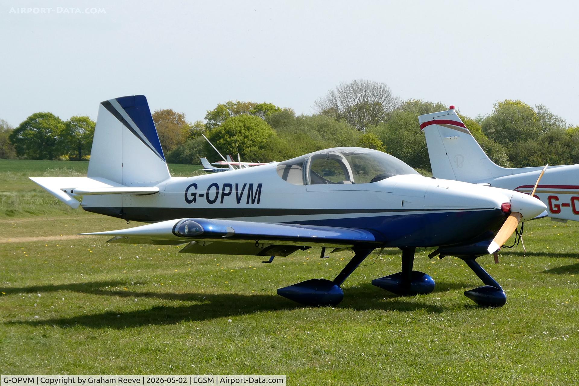 G-OPVM, 2005 Vans RV-9A C/N PFA 320-14351, Parked at Beccles.