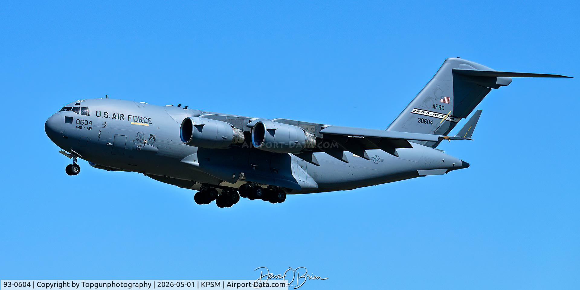 93-0604, 1994 McDonnell Douglas C-17A Globemaster III C/N F-23/P-20, 89th AS	Wright-Patterson AFB, OH