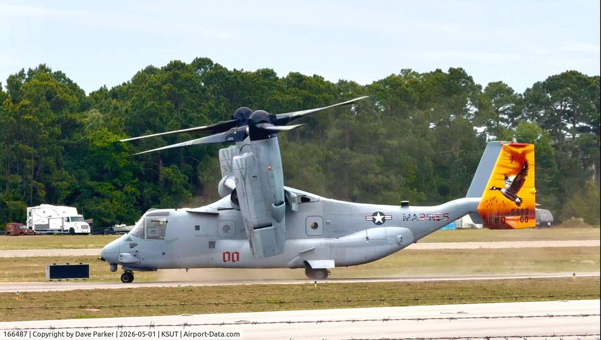 166487, Bell Boeing MV-22B, c/n D0066, 166487 taxing at Brunswick Co.