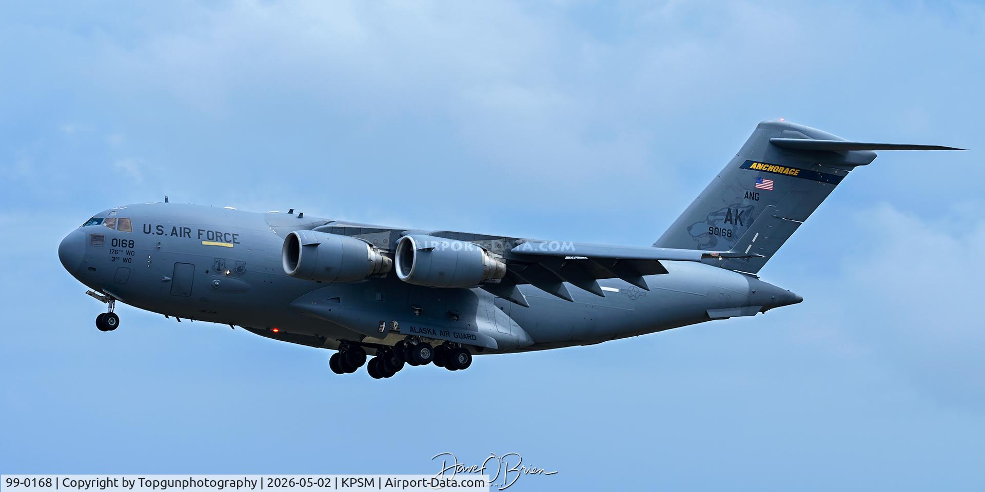 99-0168, 1999 Boeing C-17A Globemaster III C/N 50072/P-68, REACH699 landing RW34