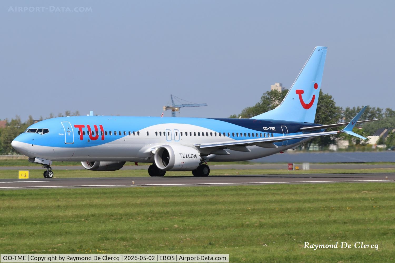 OO-TME, 2025 Boeing 737-8 MAX C/N 44639, At Ostend Airport.
