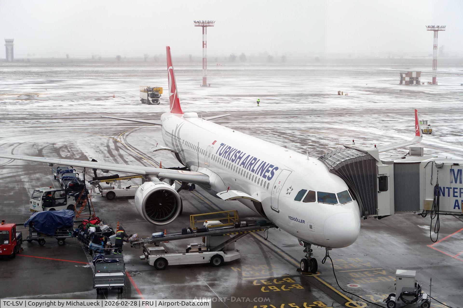 TC-LSV, 2020 Airbus A321-271NX C/N 9496, At Bishkek Manas (BSZ)