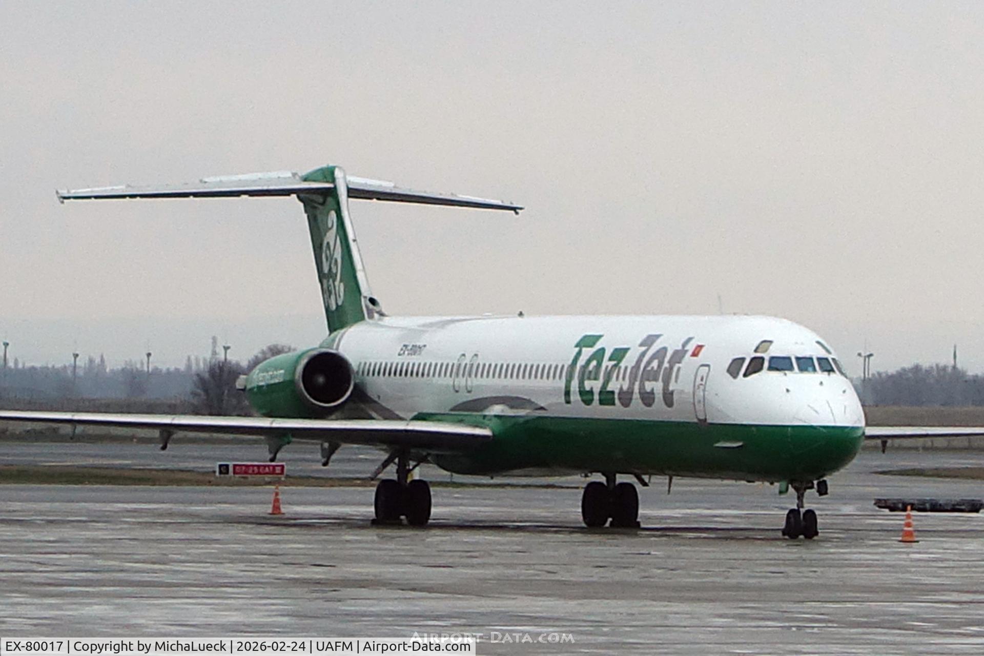 EX-80017, 1999 McDonnel Douglas MD-83 C/N 53634, At Bishkek Manas (NSZ)