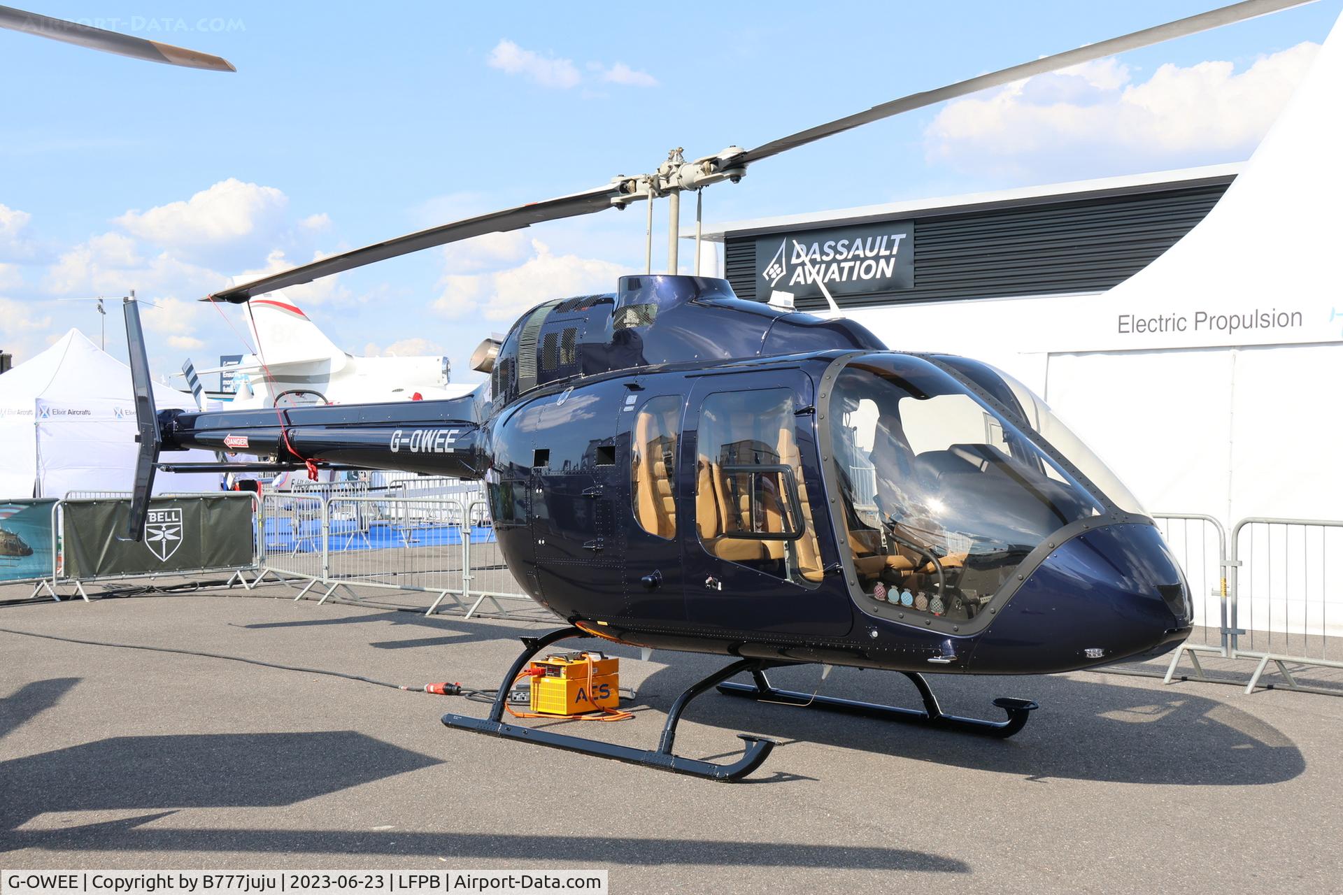 G-OWEE, 2021 Bell 505 Jet Ranger X C/N 65394, at SIAE 2023