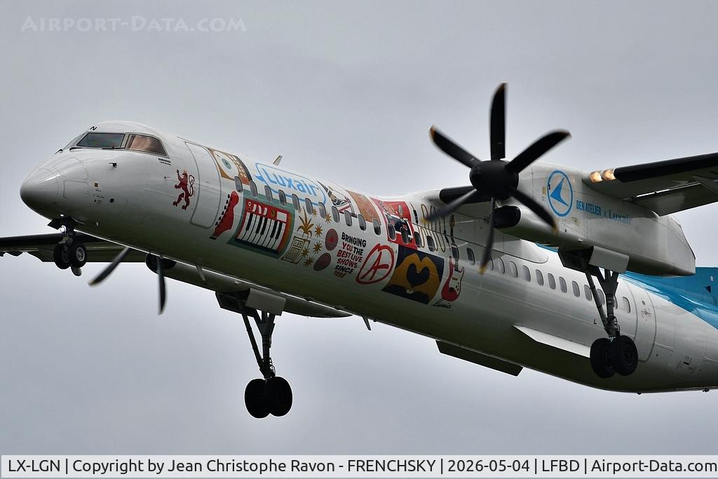 LX-LGN, 2012 De Havilland Canada DHC-8-402Q Dash 8 C/N 4426, Luxembourg (LUX)	Bordeaux (BOD)	LG8171