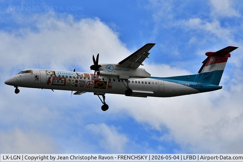LX-LGN, 2012 De Havilland Canada DHC-8-402Q Dash 8 C/N 4426, Luxembourg (LUX)	Bordeaux (BOD)	LG8171