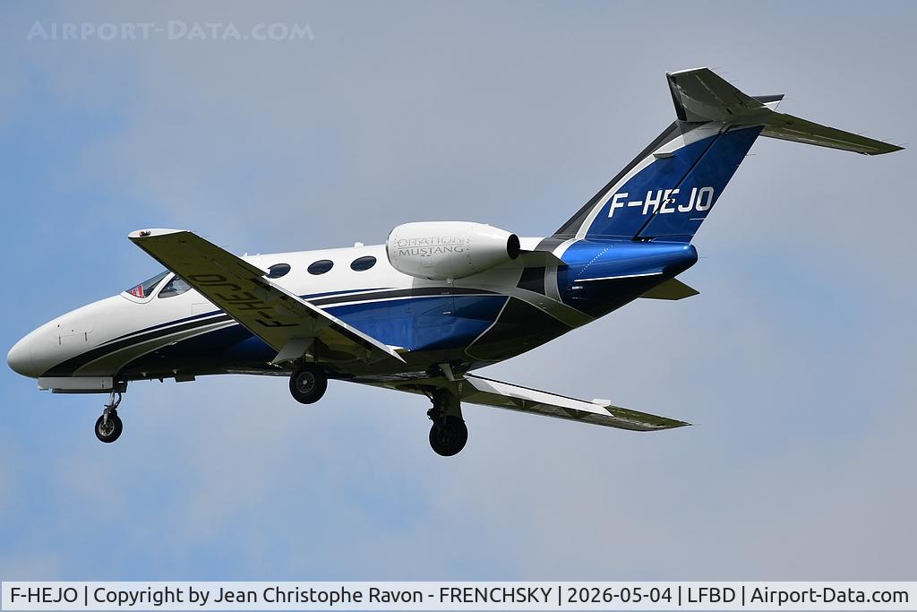F-HEJO, 2017 Cessna 510 Citation Mustang Citation Mustang C/N 510-0478, Lille (LIL)	Bordeaux (BOD)	OYO12