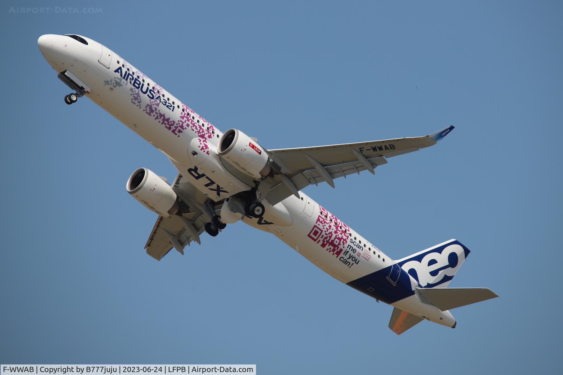 F-WWAB, 2022 Airbus A321-253NY C/N 11080, at SIAE 2023