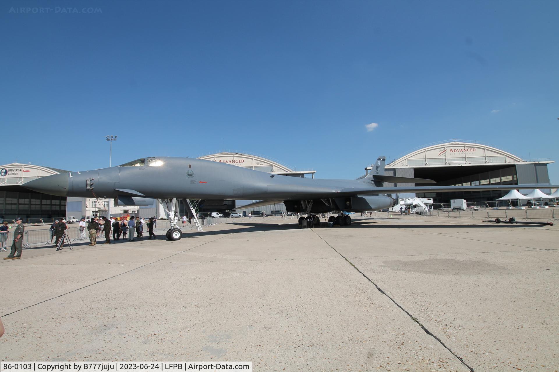 86-0103, 1986 Rockwell B-1B Lancer C/N 63, at SIAE 2023