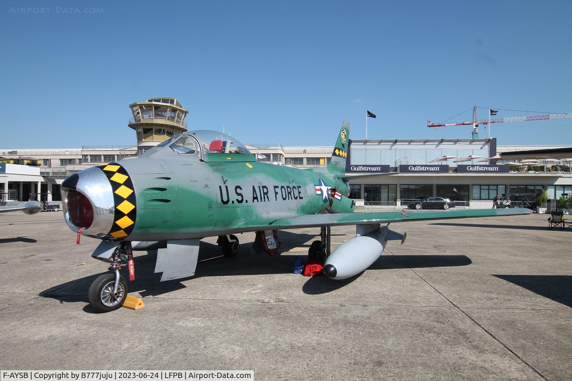 F-AYSB, 1958 Canadair CL-13B Sabre 6 C/N S6-1675, at SIAE 2023