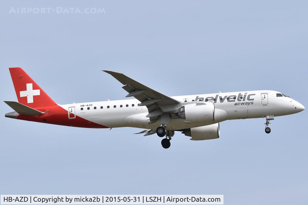 HB-AZD, Embraer 190-E2 (ERJ-190-300), c/n 19020031, Landing