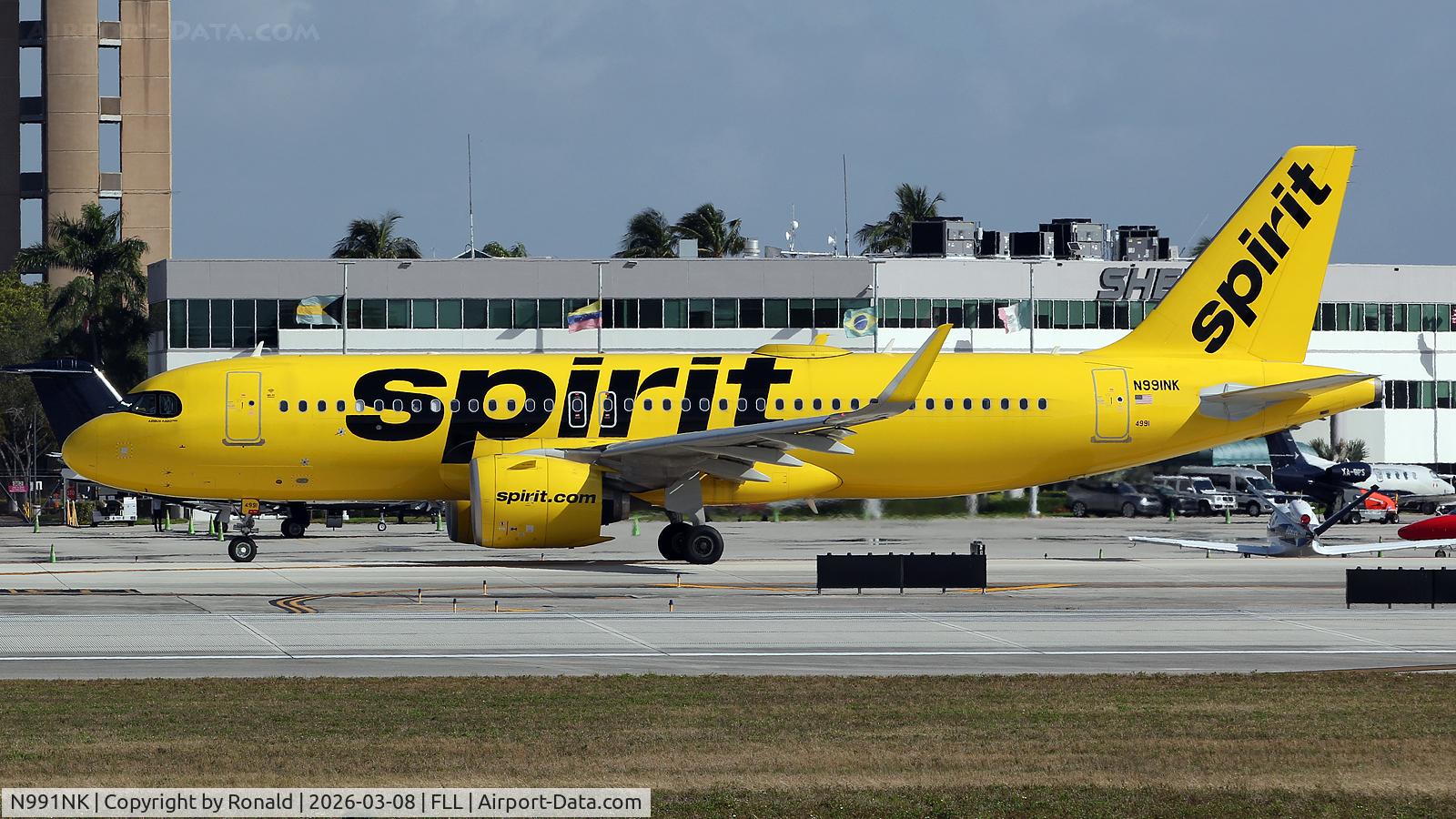 N991NK, 2024 Airbus A320-271N, c/n 11862, at fll