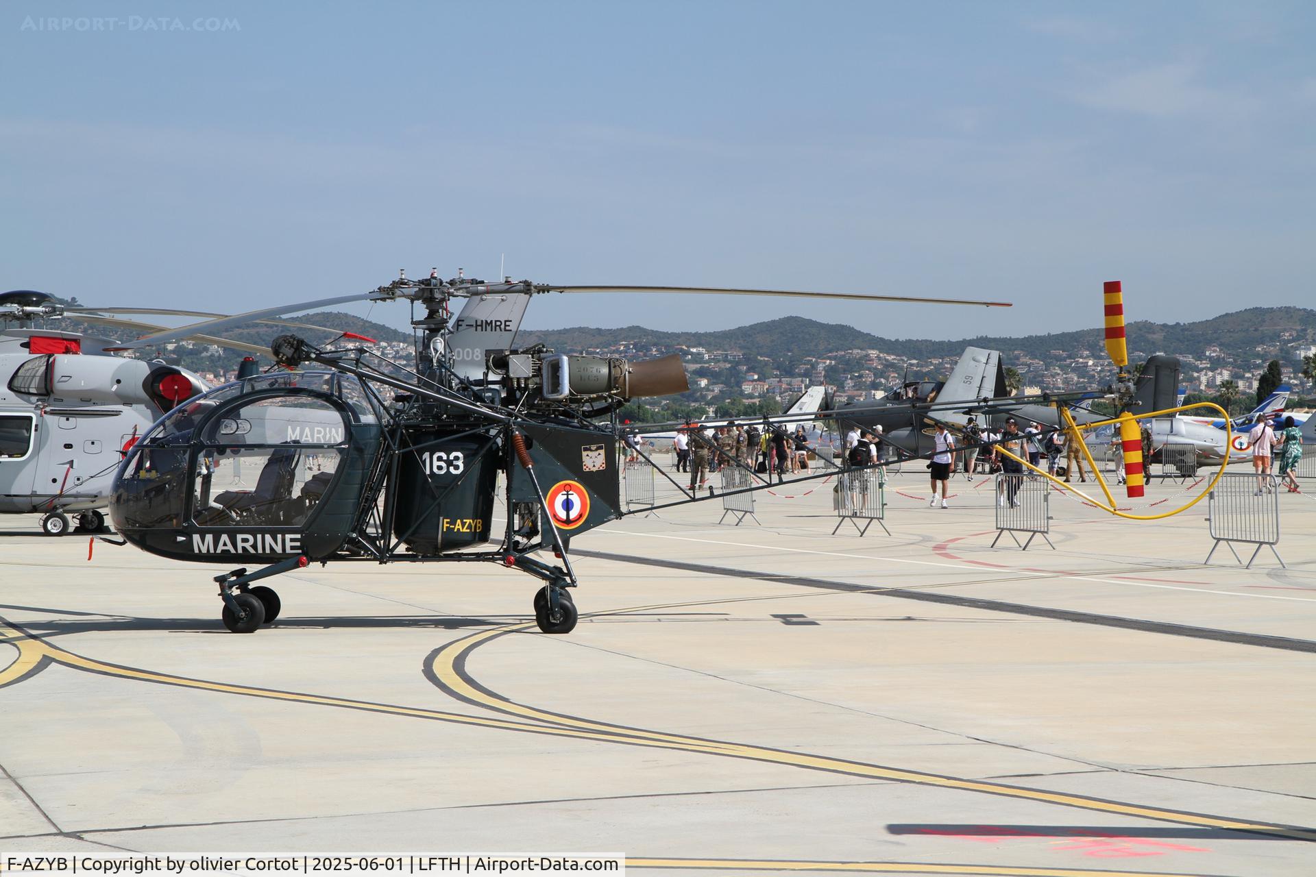F-AZYB, Sud SE-313B Alouette II C/N 1163, Hyeres airbase ODD