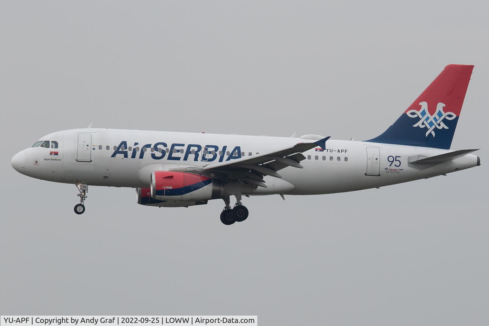 YU-APF, 2007 Airbus A319-132 C/N 3317, Air Serbia A319