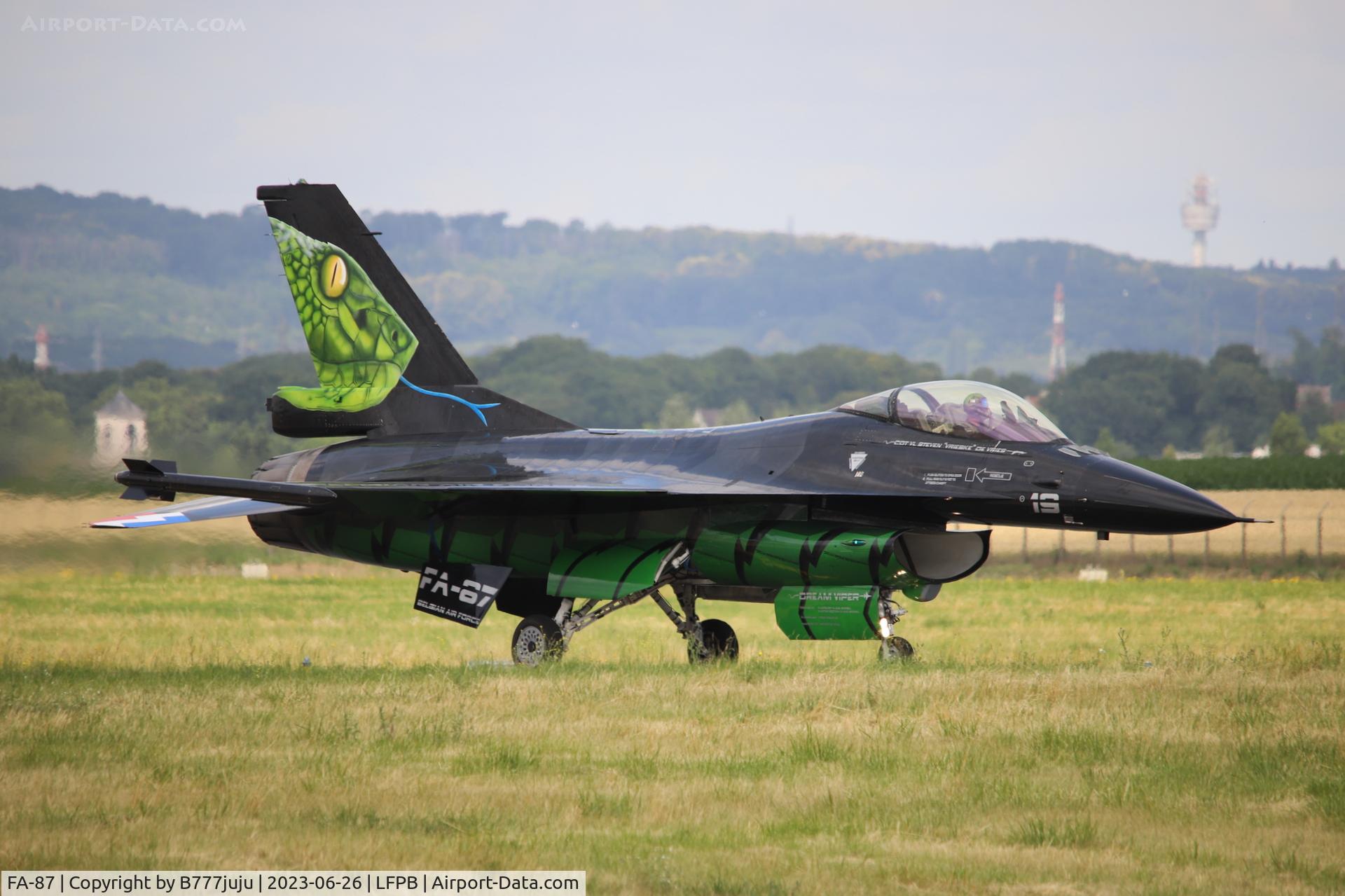 FA-87, SABCA F-16AM Fighting Falcon, c/n 6H-87, at SIAE 2023