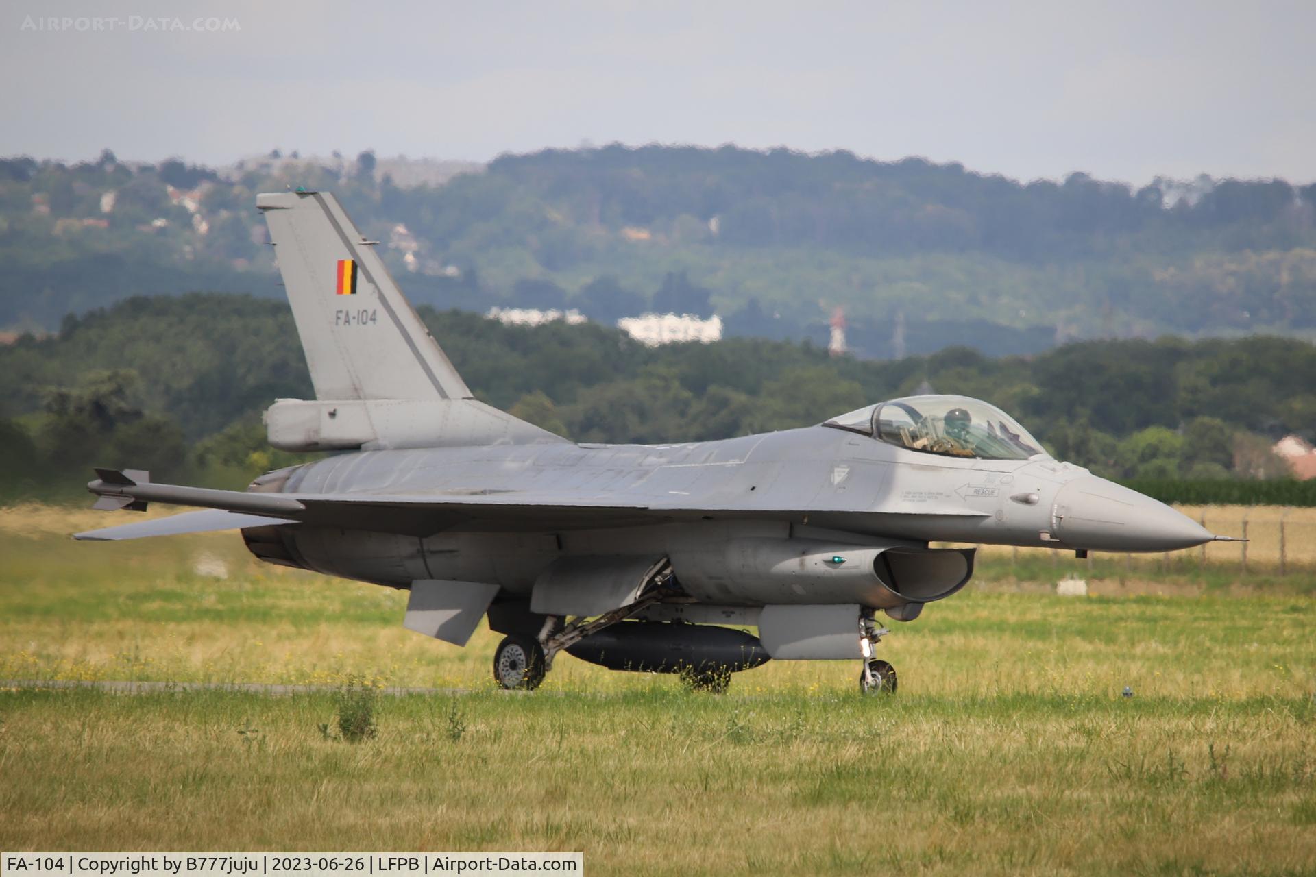 FA-104, 1987 SABCA F-16AM Fighting Falcon C/N 6H-104, at SIAE 2023