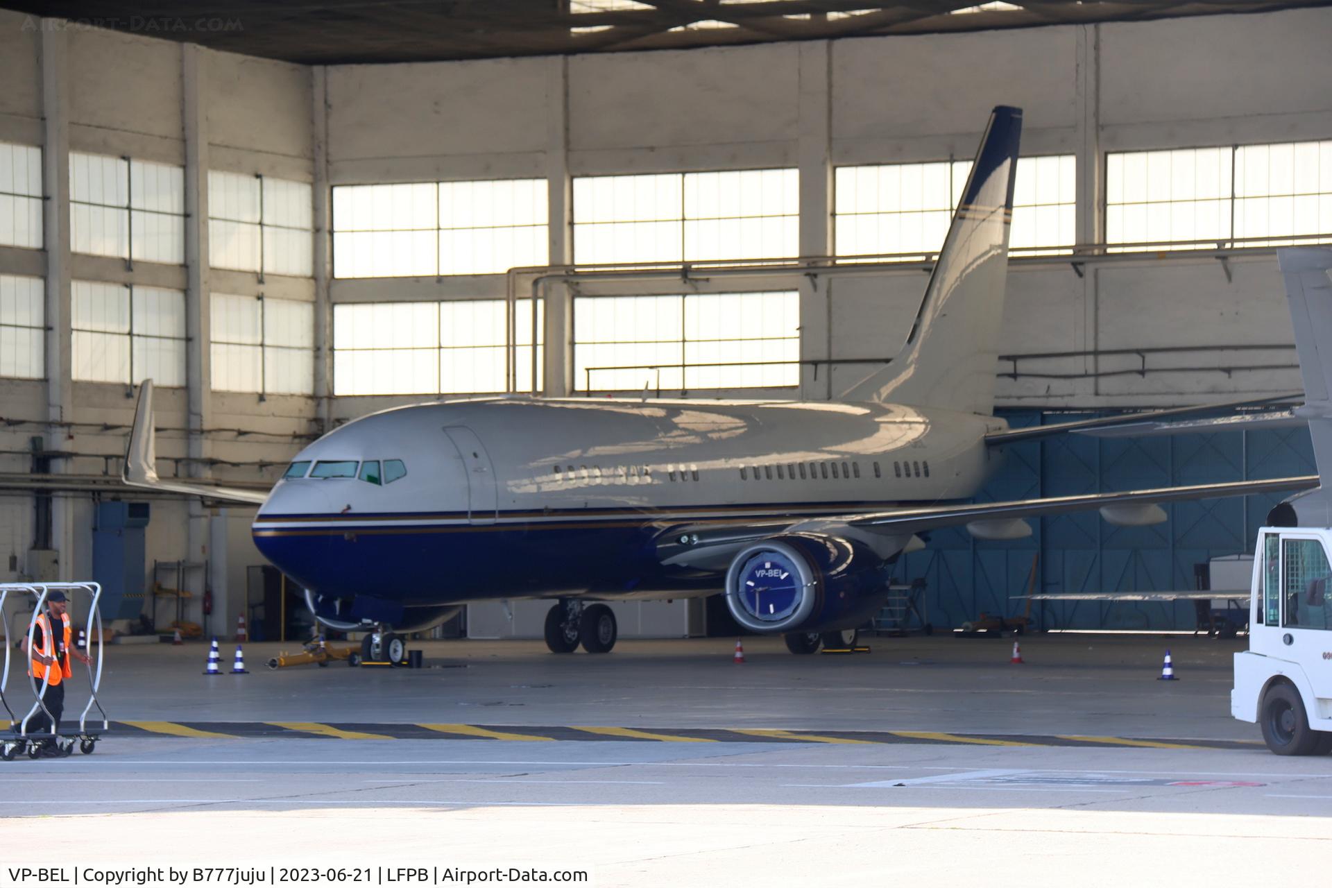 VP-BEL, 1999 Boeing 737-74T BBJ C/N 29139, at Le Bourget
