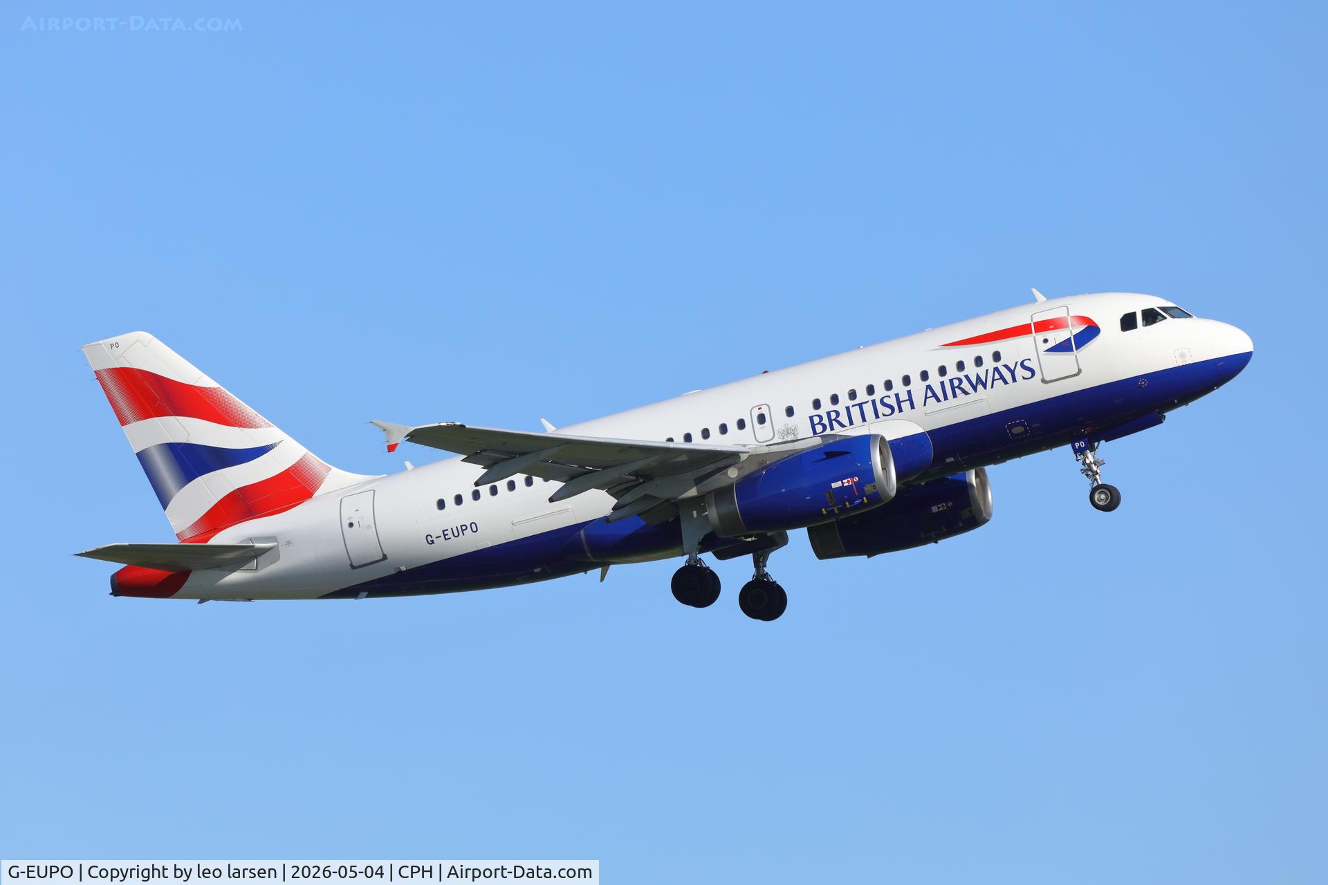 G-EUPO, 2000 Airbus A319-131 C/N 1279, Copenhagen 4.5.2026