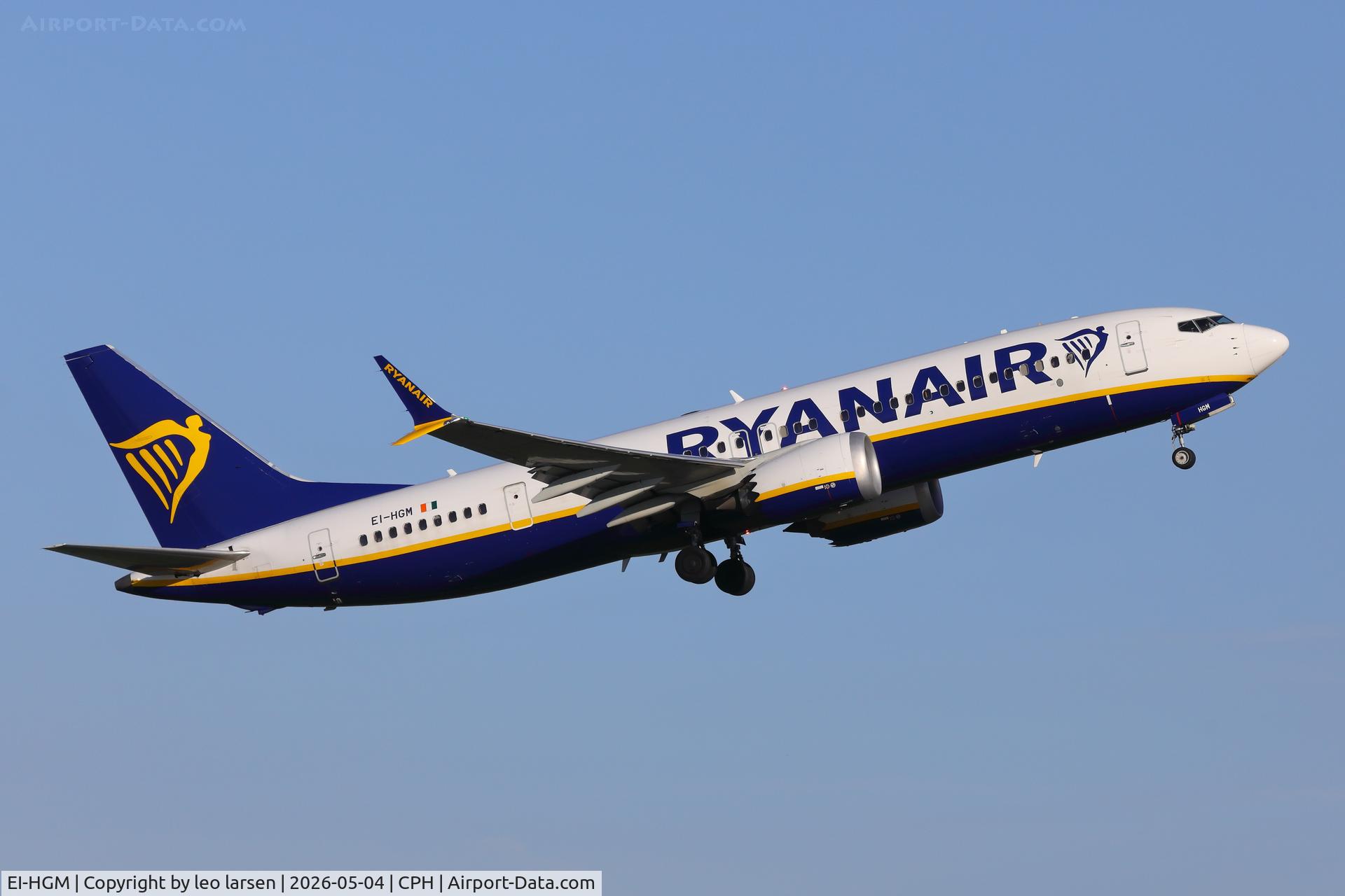 EI-HGM, 2021 Boeing 737-8-200 MAX C/N 65875, Copenhagen 4.5.2026