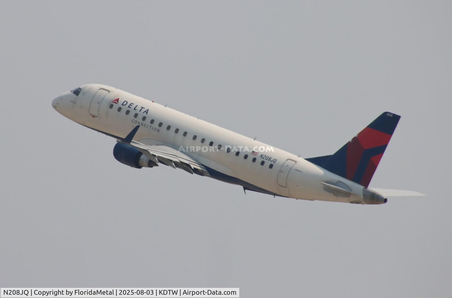 N208JQ, 2008 Embraer ERJ-170-200LR 175LR C/N 17000257, RPA/DAL E175 zx dtw-mem