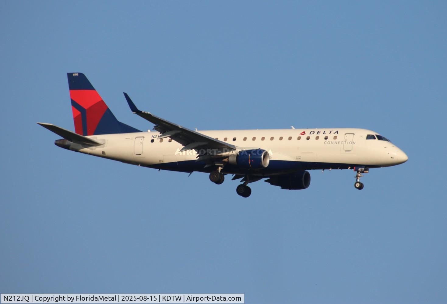 N212JQ, 2008 Embraer 175LR (ERJ-170-200LR) C/N 17000264, RPA/DAL E175 zx cmh-dtw