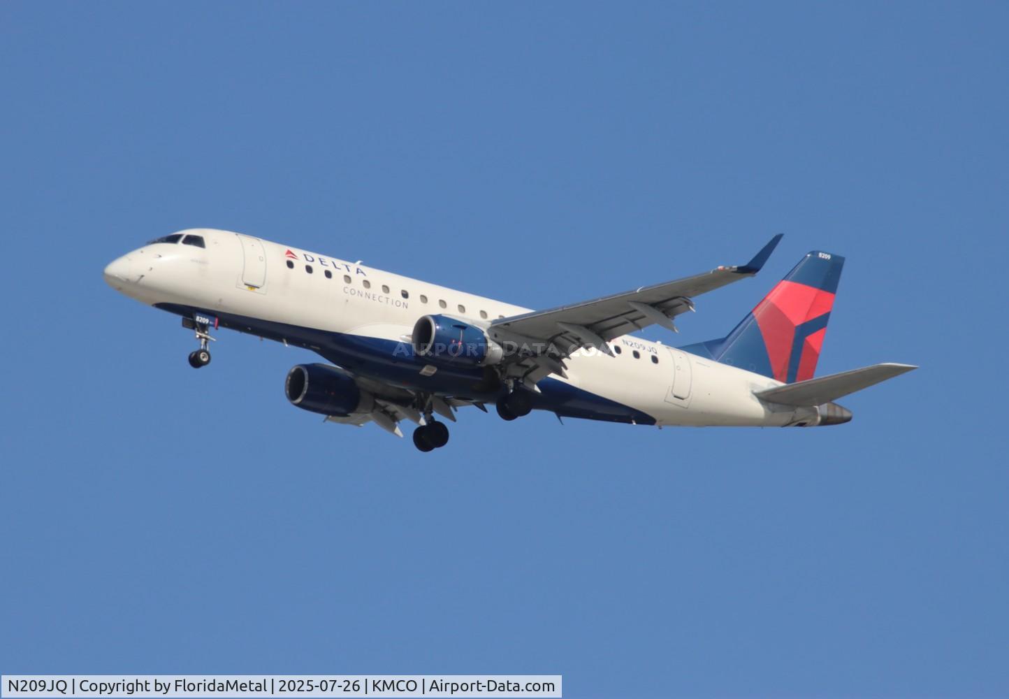 N209JQ, 2008 Embraer 175LR (ERJ-170-200LR) C/N 17000258, RPA/DAL E175 zx mia-mco