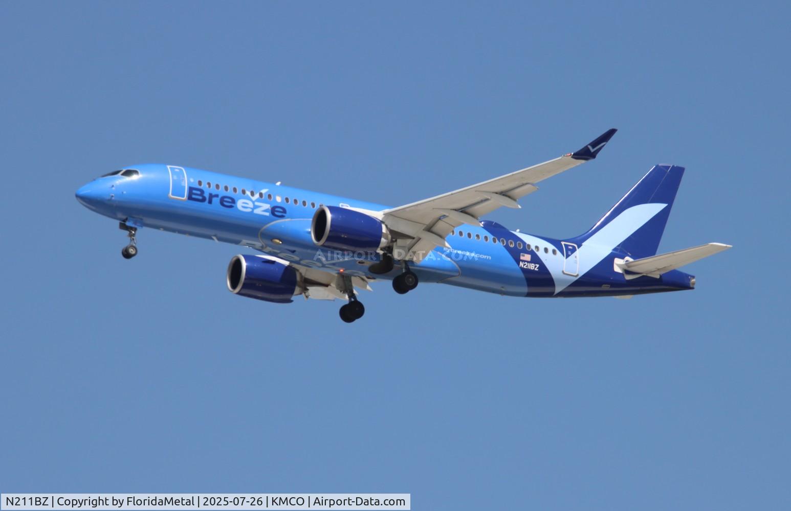 N211BZ, 2022 Airbus A220-300 C/N 55151, MXY A223 zx pvd-mco