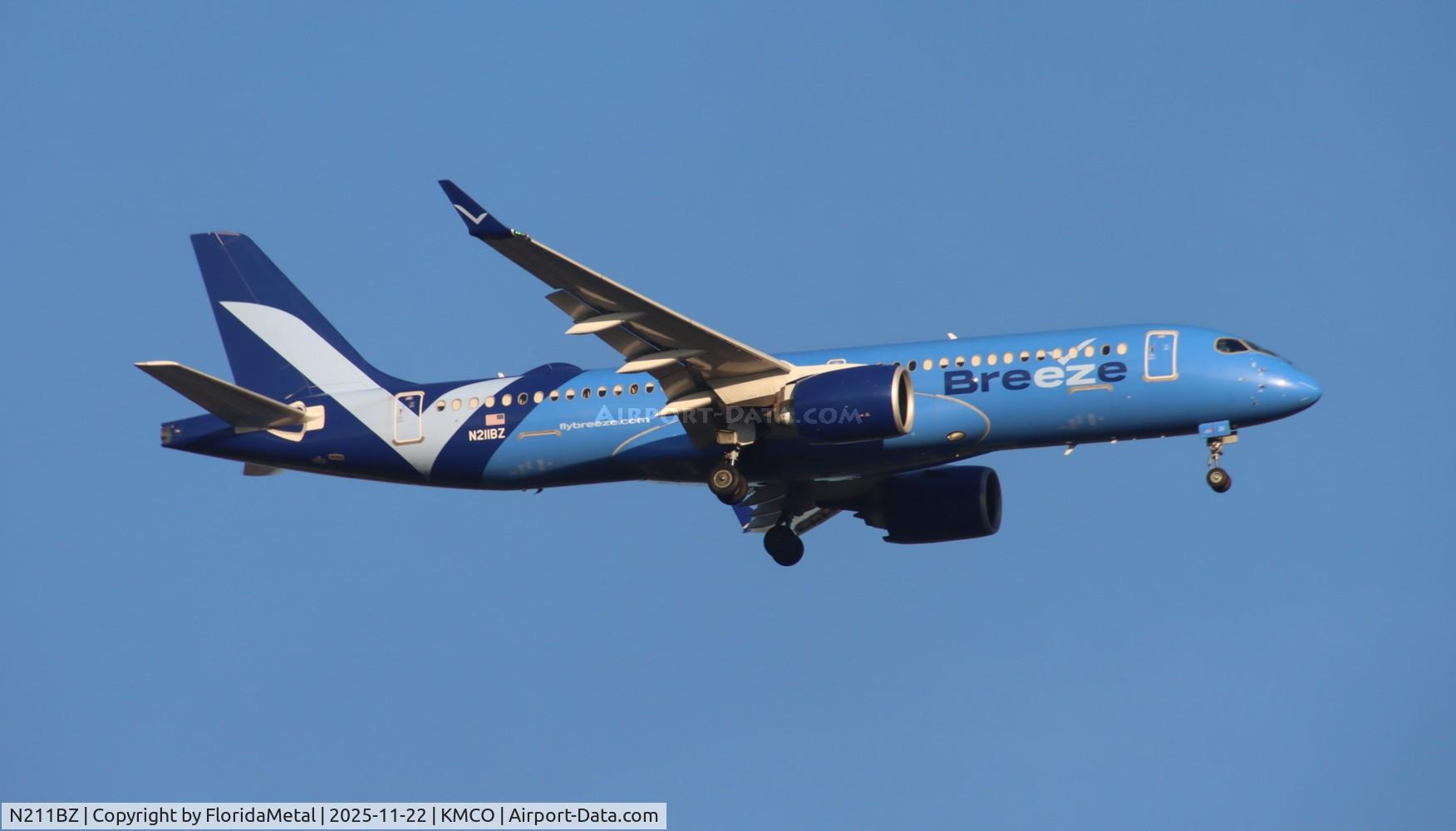 N211BZ, 2022 Airbus A220-300 C/N 55151, MXY A223 zx rdu-mco