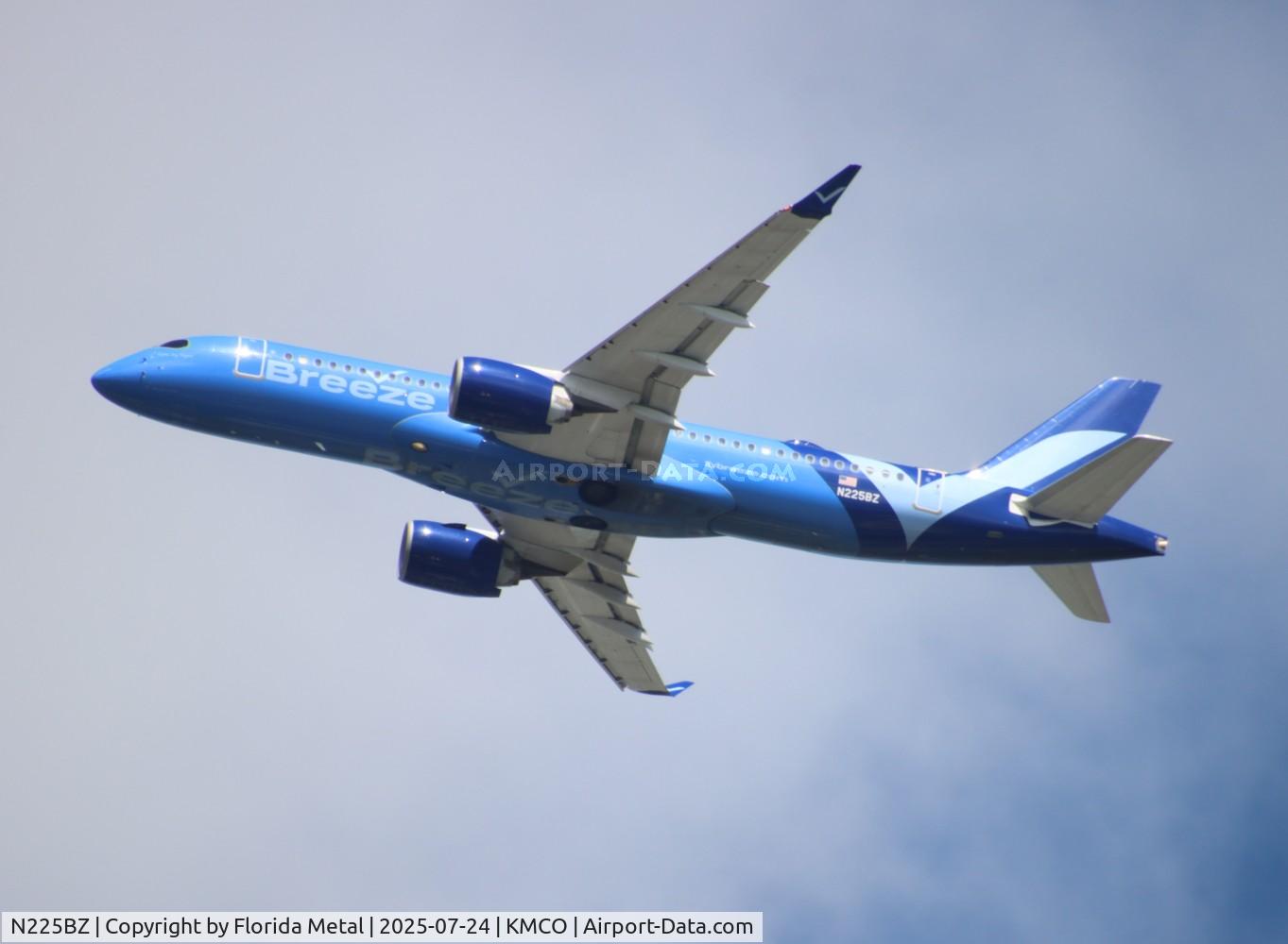 N225BZ, 2023 Airbus A220-371 C/N 55225, MXY A223 zx chs-mco