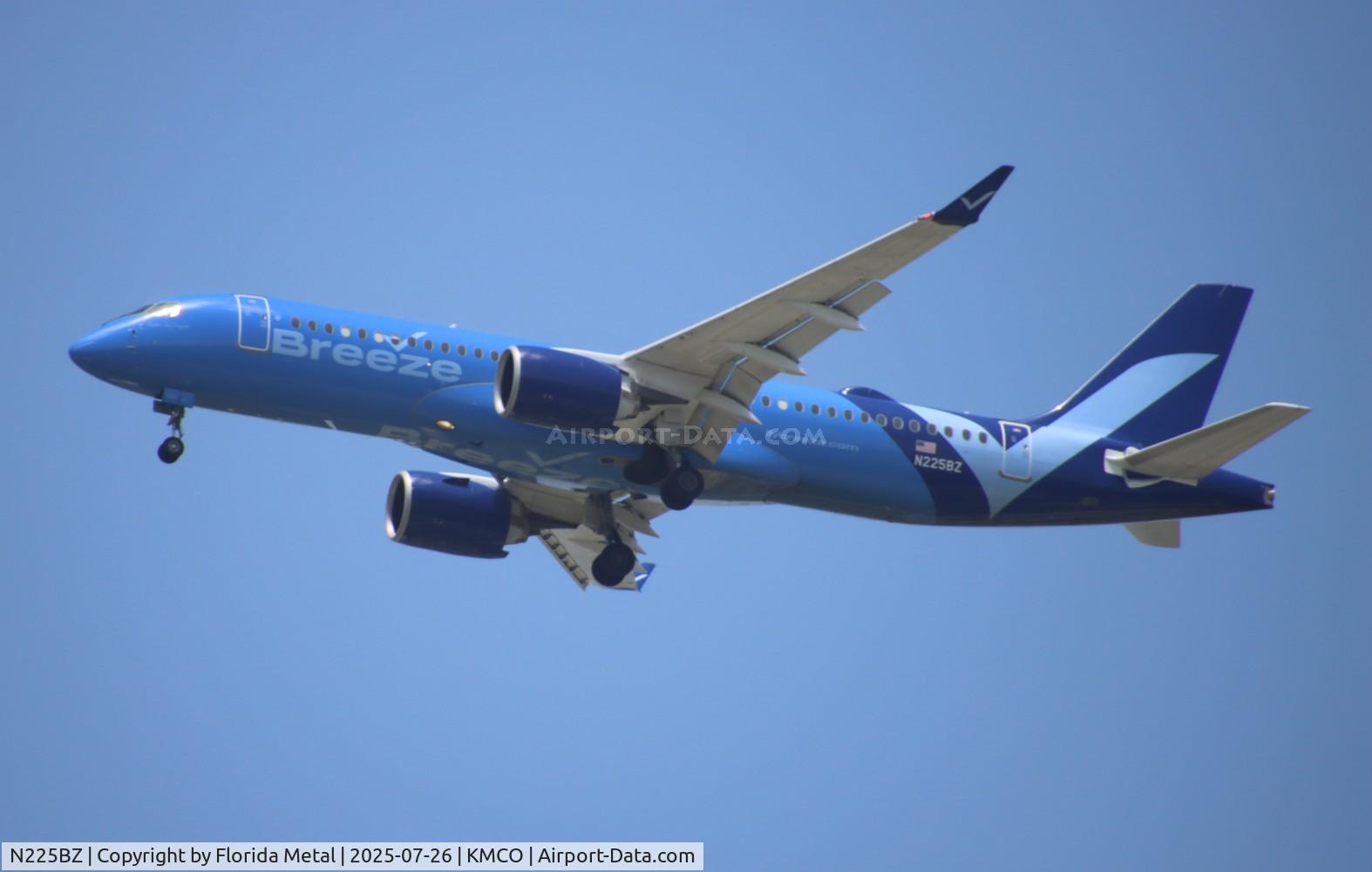 N225BZ, 2023 Airbus A220-371 C/N 55225, MXY A223 zx spi-mco