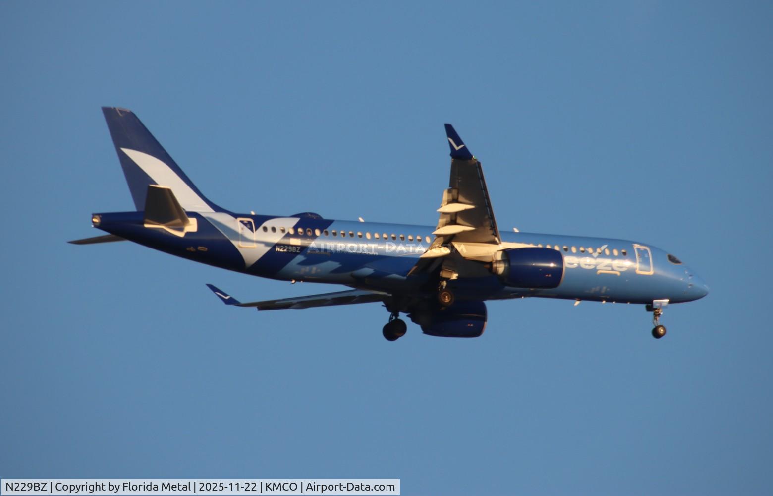 N229BZ, 2024 Airbus A220-371, c/n 55257 l/n 229, MXY A223 zx avp-mco