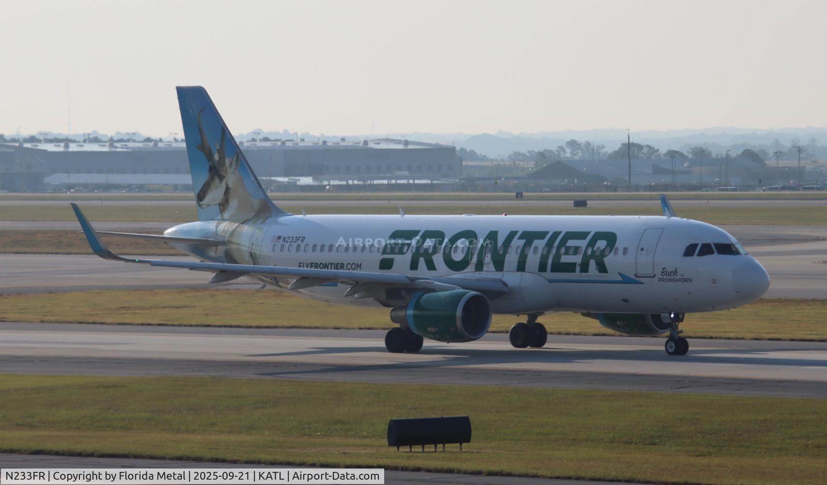 N233FR, 2016 Airbus A320-214 C/N 7095, FFT A320 Buck zx atl-mco