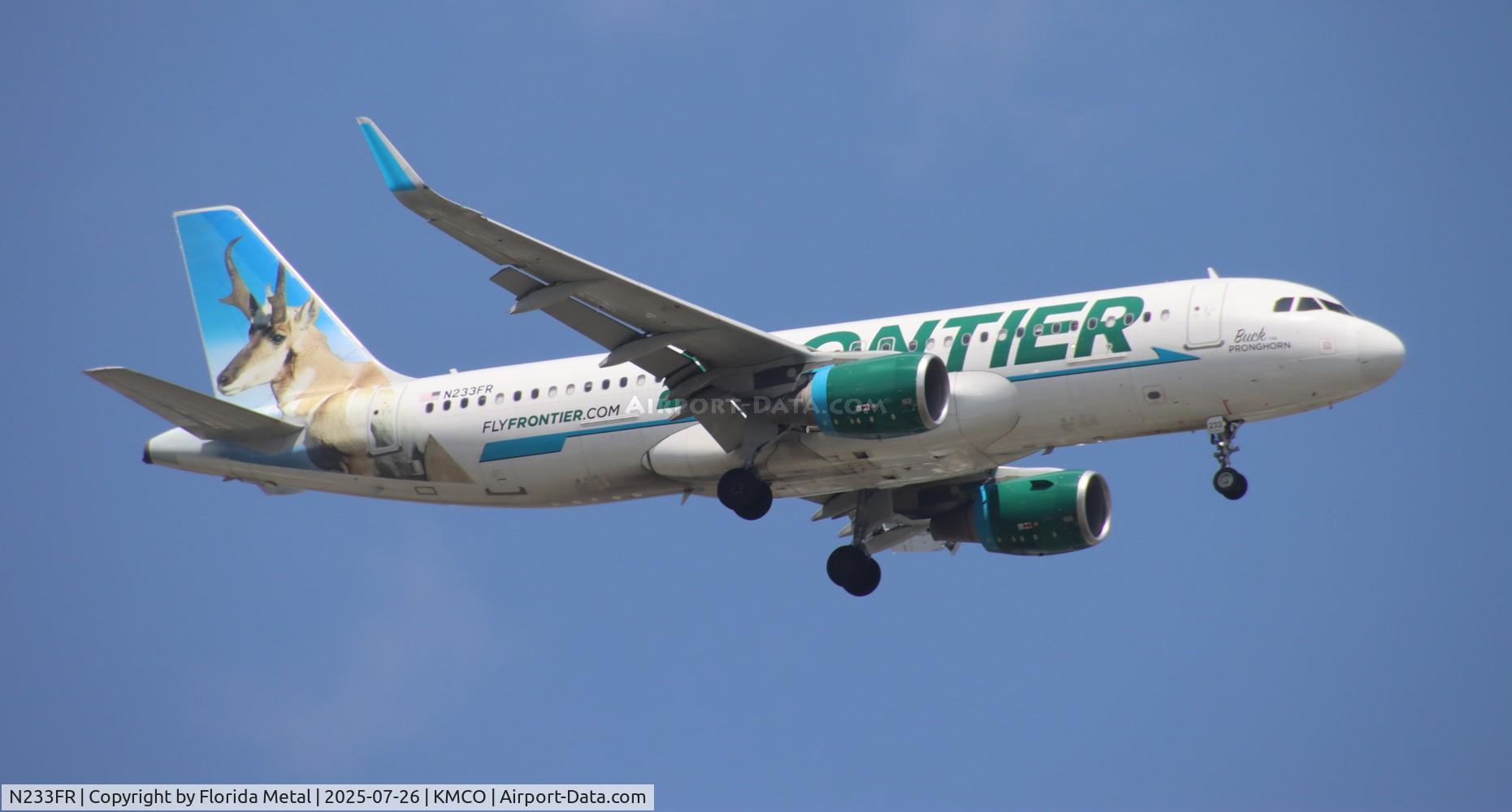 N233FR, 2016 Airbus A320-214 C/N 7095, FFT A320 Buck zx cle-mco