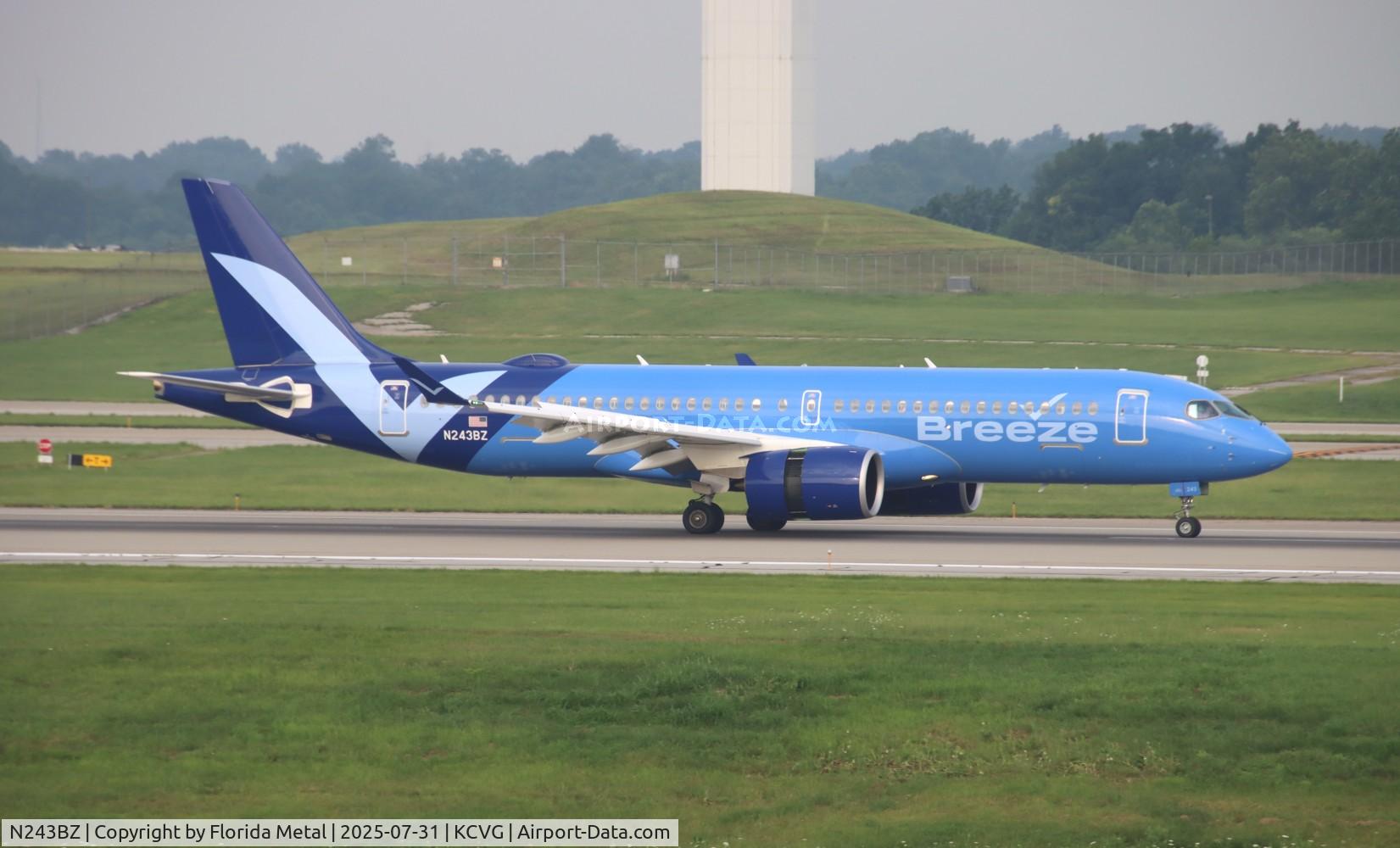 N243BZ, 2024 Airbus A220-371 C/N 55313, MXY A223 zx chs-cvg
