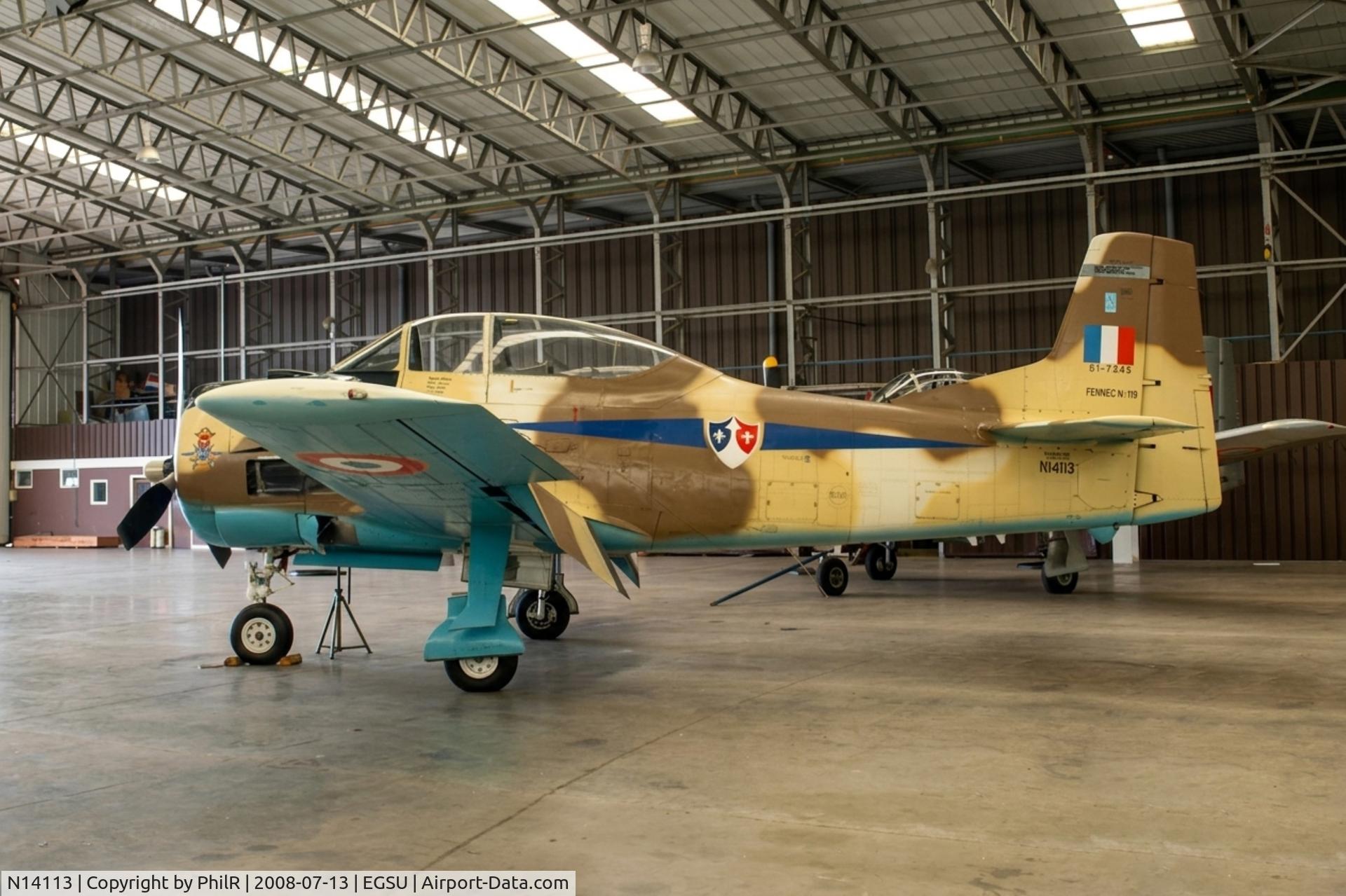 N14113, 1951 North American T-28A Fennec C/N 81-1, 51-7545 1951 N14113 NA T-28A Fennec AdeL Flying Legends Duxford
