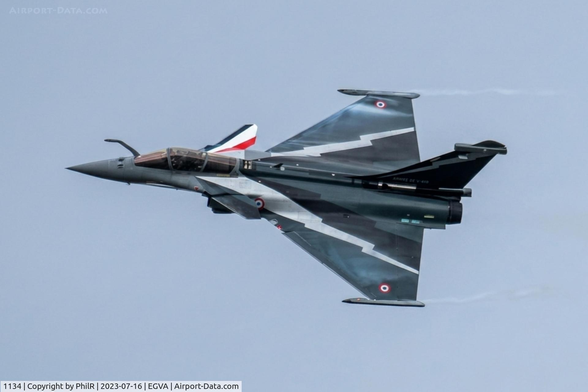 1134, Dassault Mirage 2000D, c/n 465, 1134-IR Dassault Rafale C Armee de L'Air RIAT RAF Fairford
