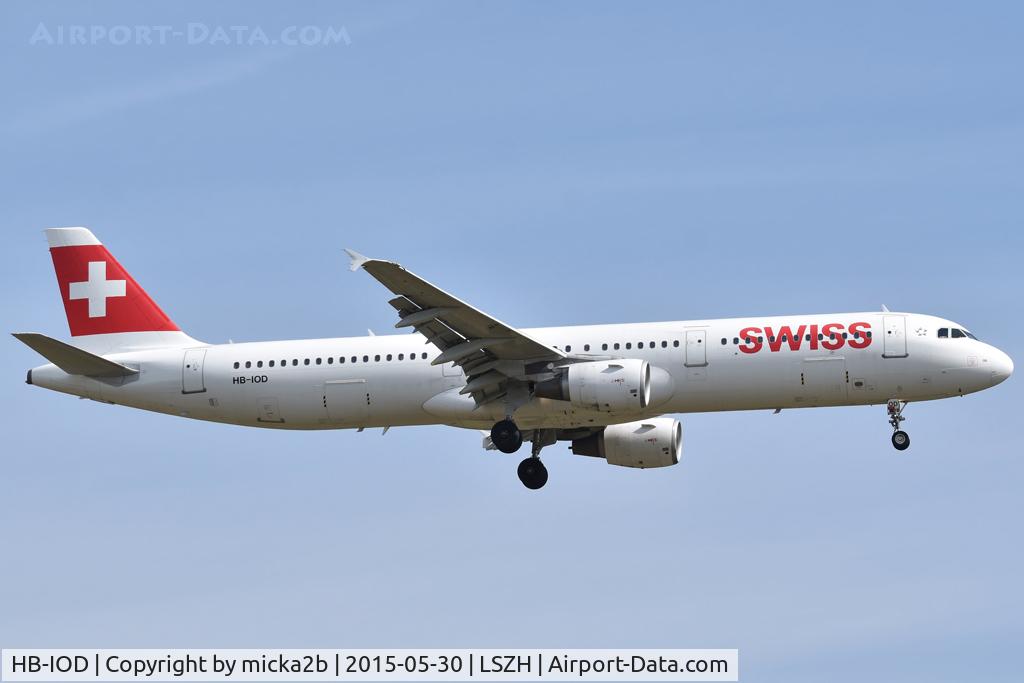 HB-IOD, 1995 Airbus A321-111 C/N 522, Landing