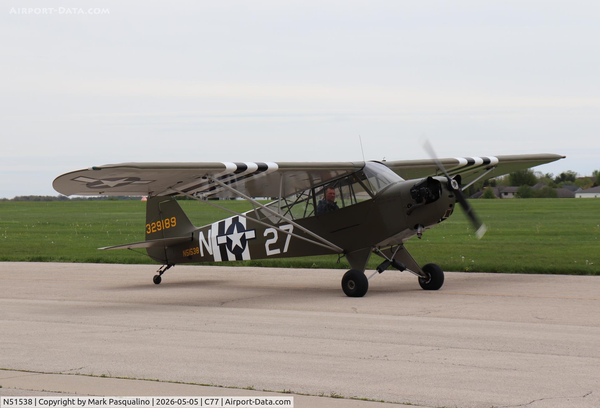 N51538, 1945 Piper J3C-65 Cub C/N 10480, Piper L-4