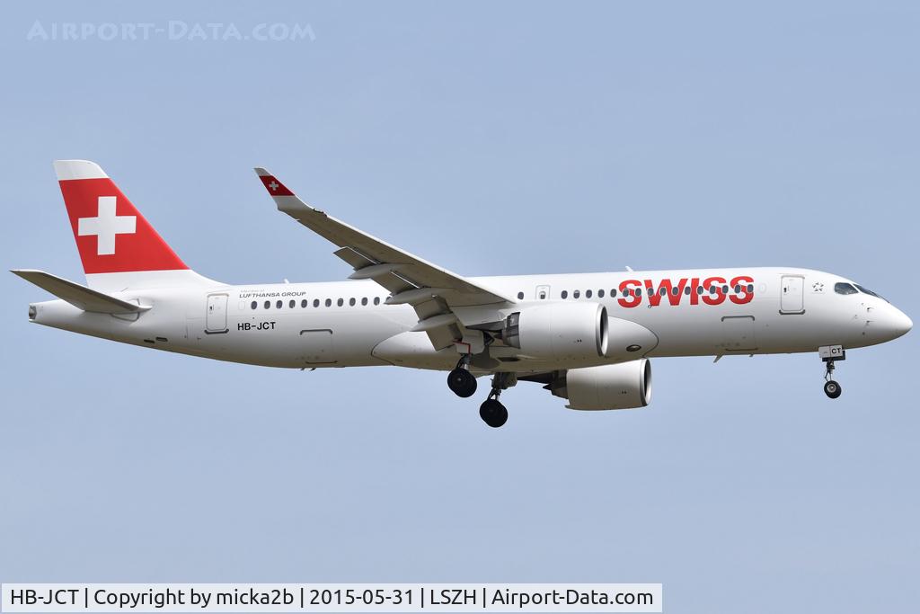 HB-JCT, 2018 Airbus A220-300 C/N 55046, Landing