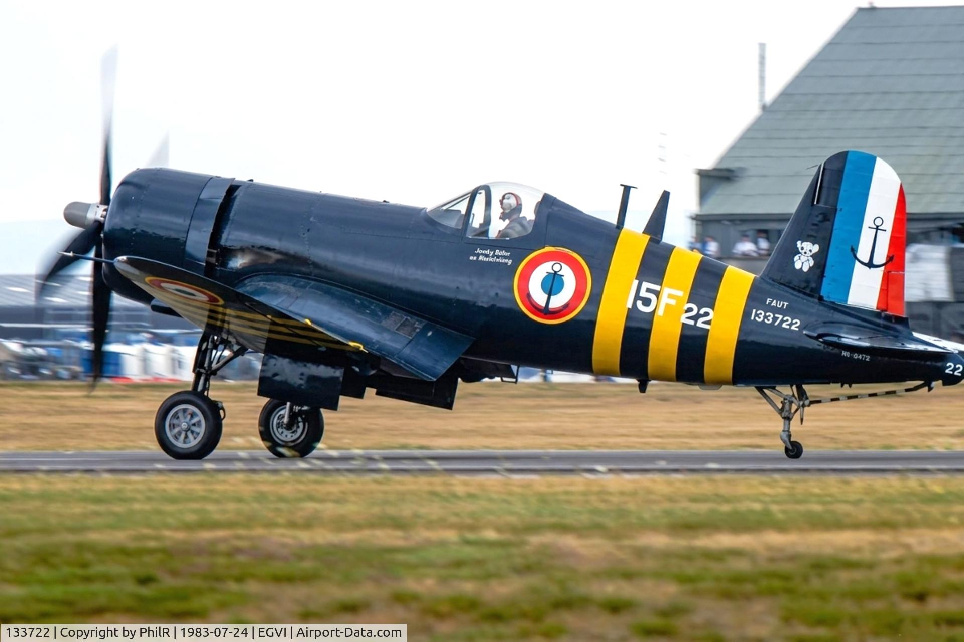 133722, 1952 Vought F4U-7 Corsair C/N 977, 133722 Vought F-4 Corsair Aeronavale IAT 