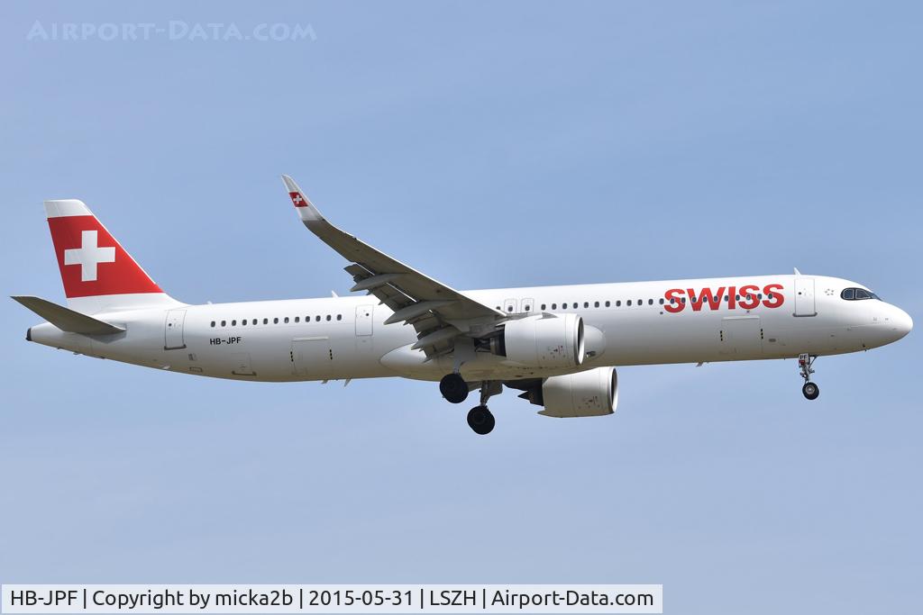 HB-JPF, 2025 Airbus A321-271NX C/N 12498, Landing
