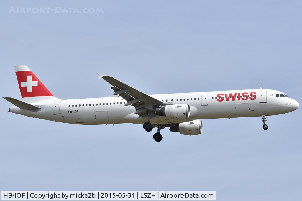 HB-IOF, 1995 Airbus A321-111, c/n 541, Landing