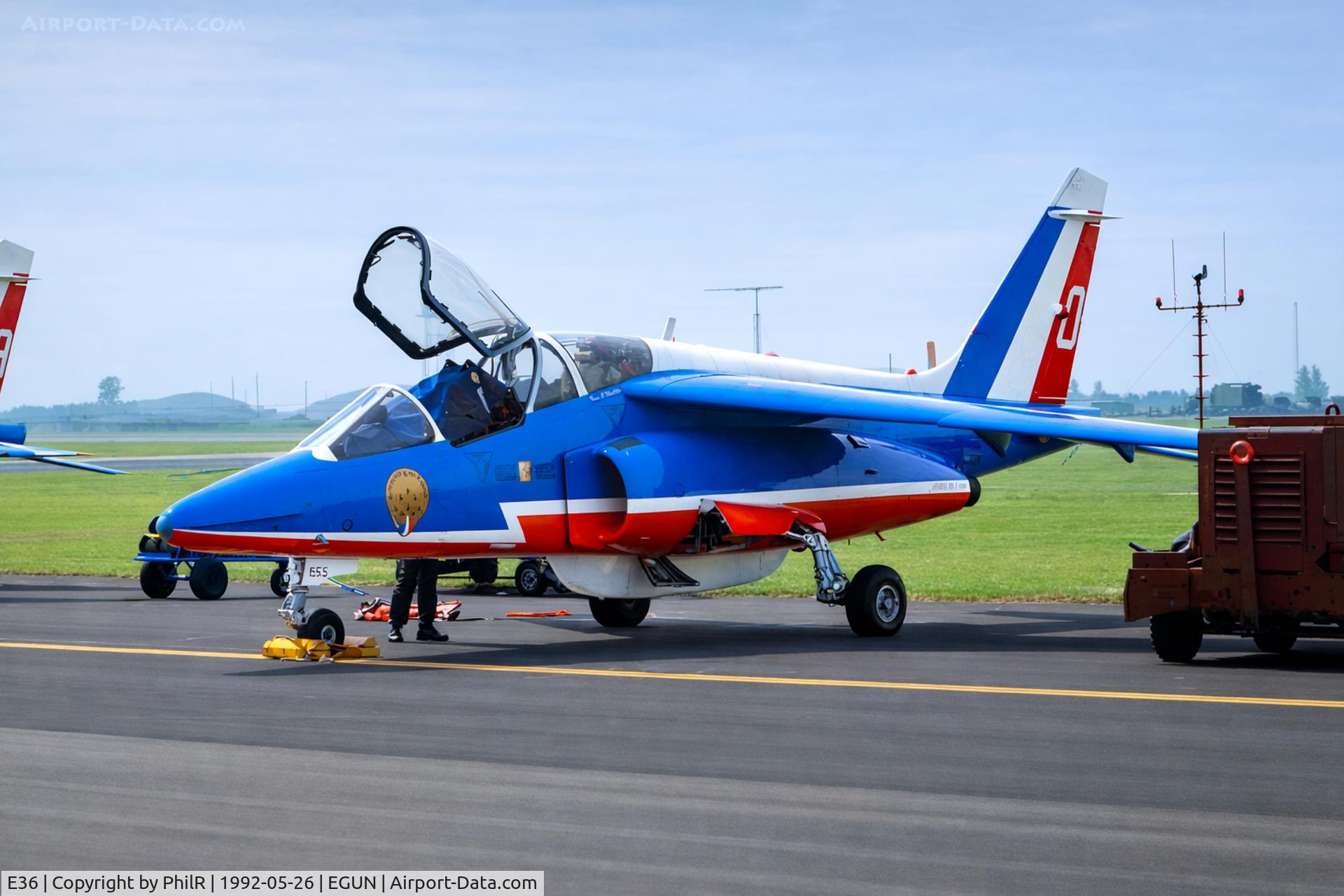E36, Dassault-Dornier Alpha Jet E, c/n E36, E36 Dassault-Dornier Alpha Jet E Patrouille de France AdeL Mildenhall
