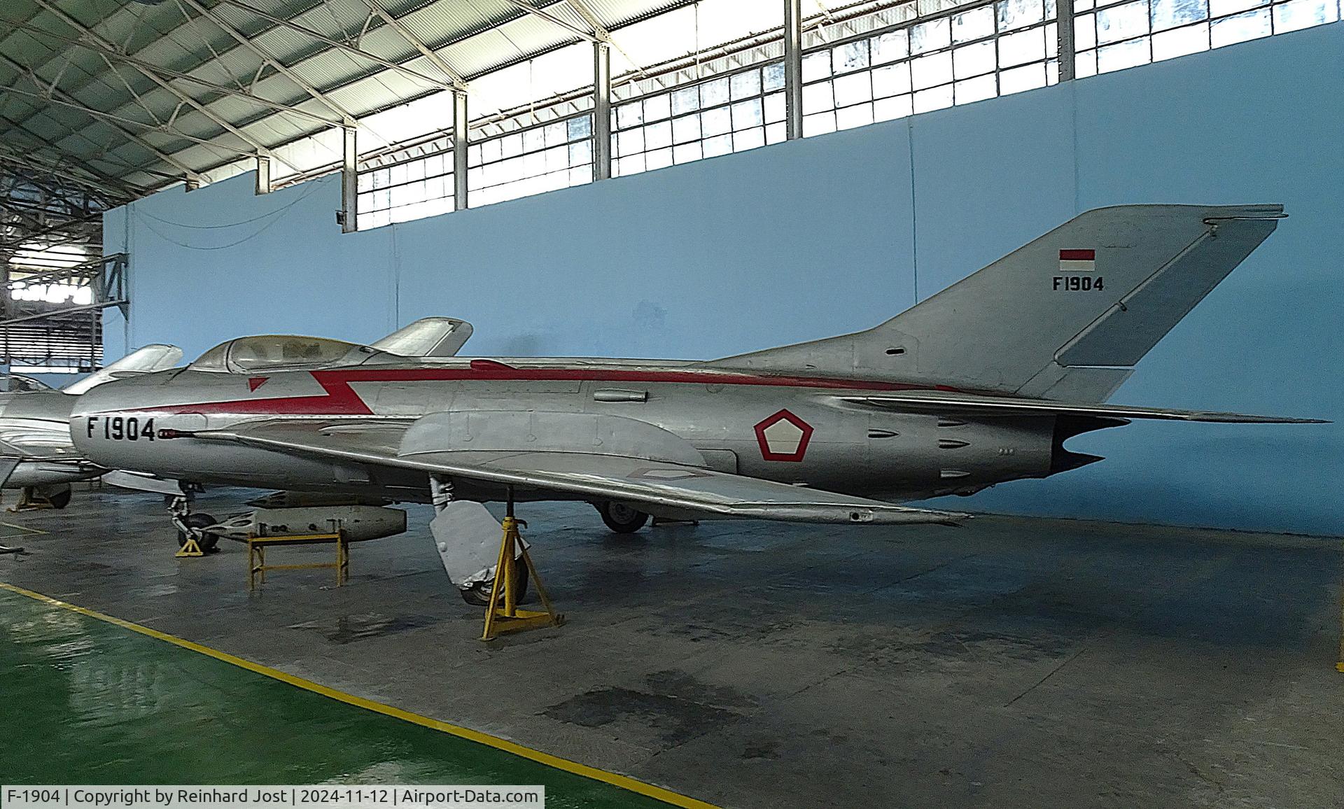 F-1904, Mikoyan-Gurevich MiG-19S, c/n unknown, Indonesian MiG-19S Farmer in the Dirgantara Mandala Museum, Yogyakarta, Indonesia