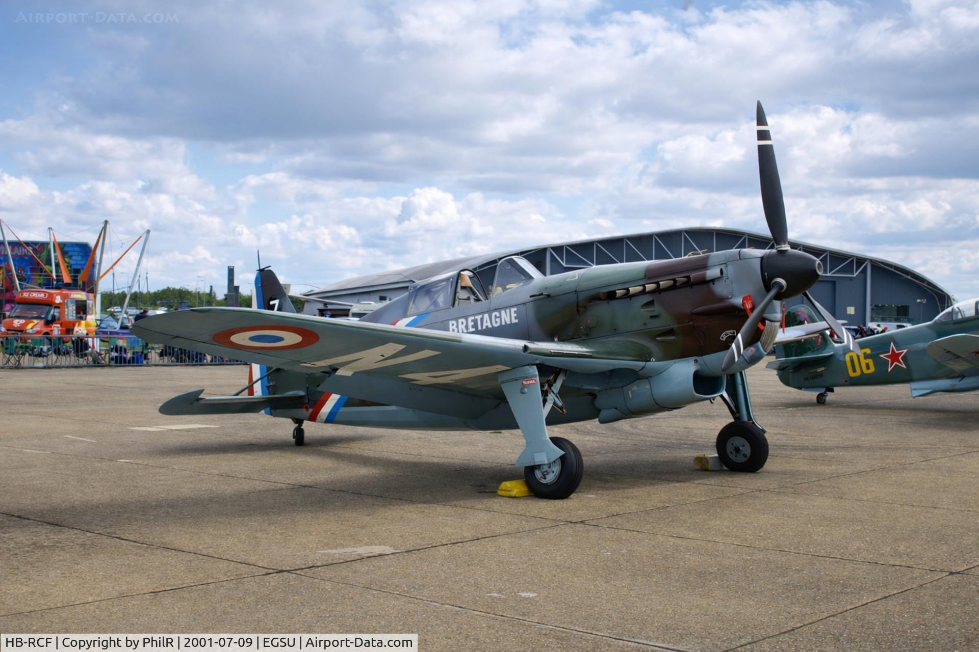 HB-RCF, 1942 Morane-Saulnier D-3801 (MS-412) C/N 194, N458 D-3801' (HB-RCF) 1942 Morane Saulnier MS406 C1 'Bretagne' Flying Legends Duxford