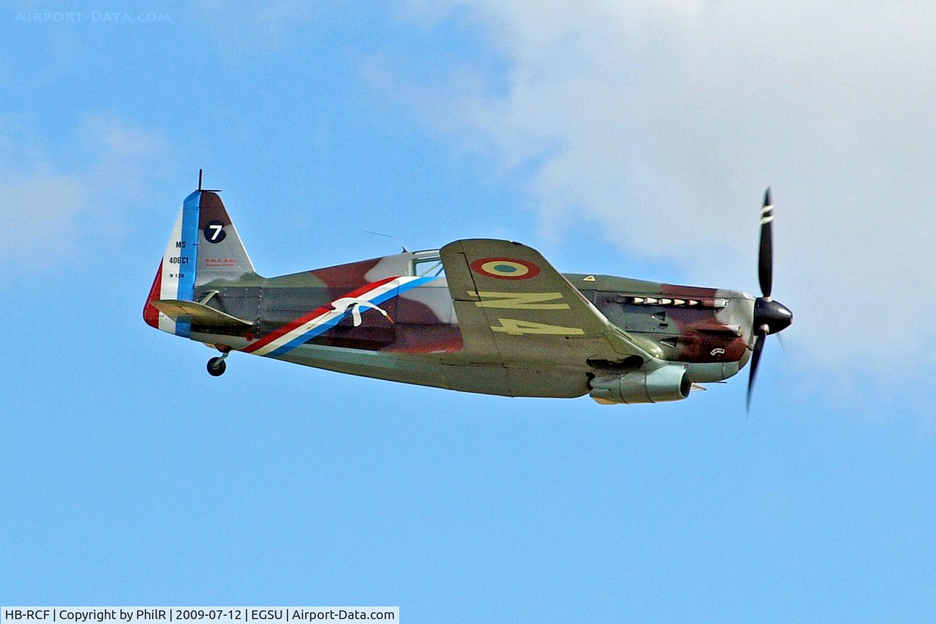 HB-RCF, 1942 Morane-Saulnier D-3801 (MS-412) C/N 194, 458'' (HB-RCF) 1942 Morane Saulnier MS406 C1 'Bretagne' Duxford 12.07.09(2).JPG
