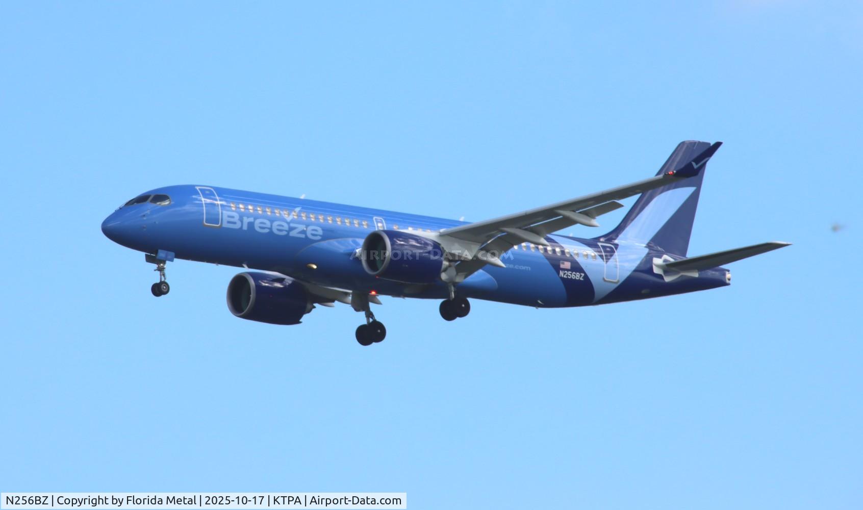 N256BZ, 2025 Airbus A220-371, c/n 55365, MXY A223 zx myr-tpa