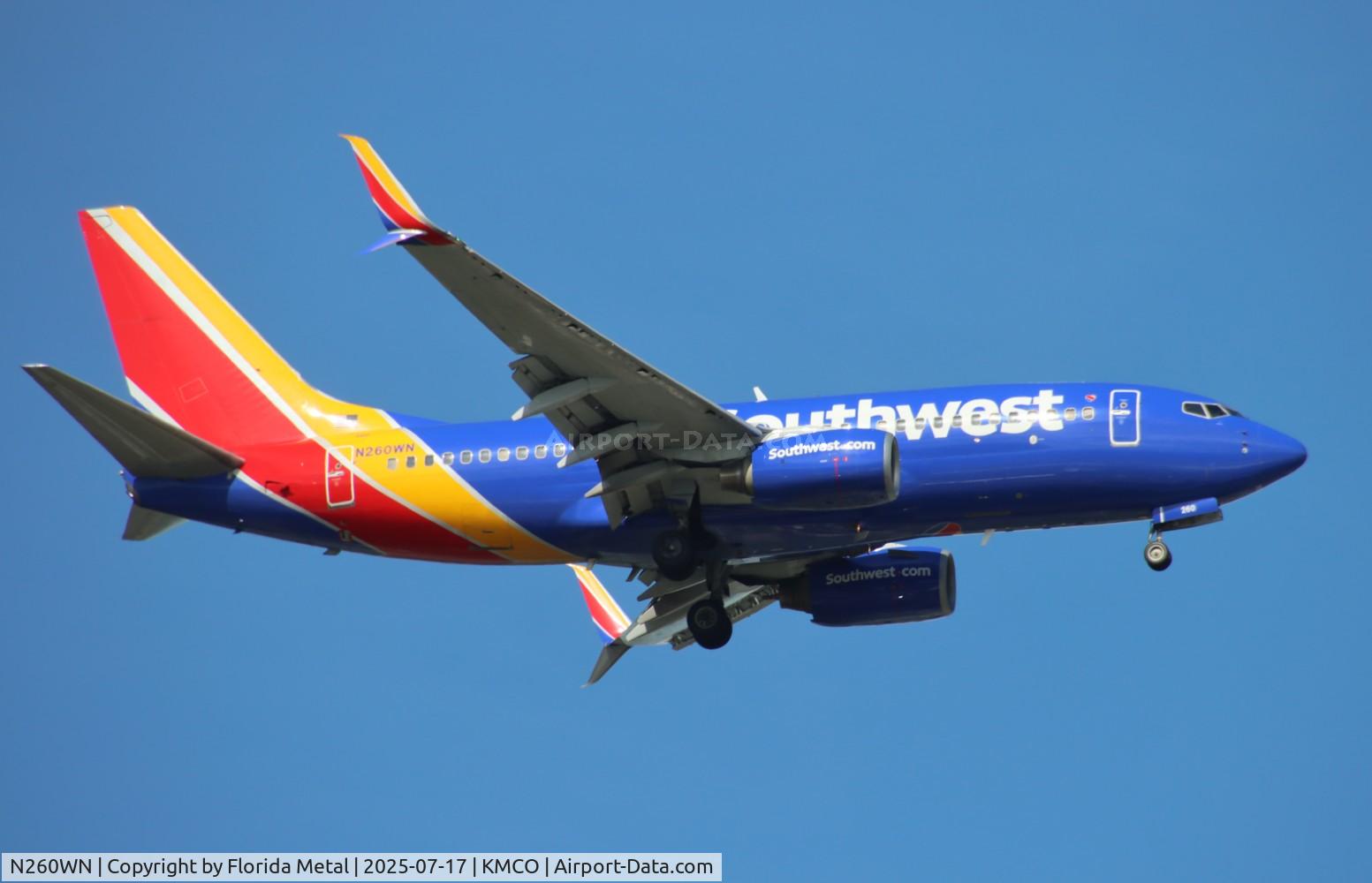N260WN, 2006 Boeing 737-7H4, c/n 32518 l/n 2114, SWA 737 nc zx cvg-mco