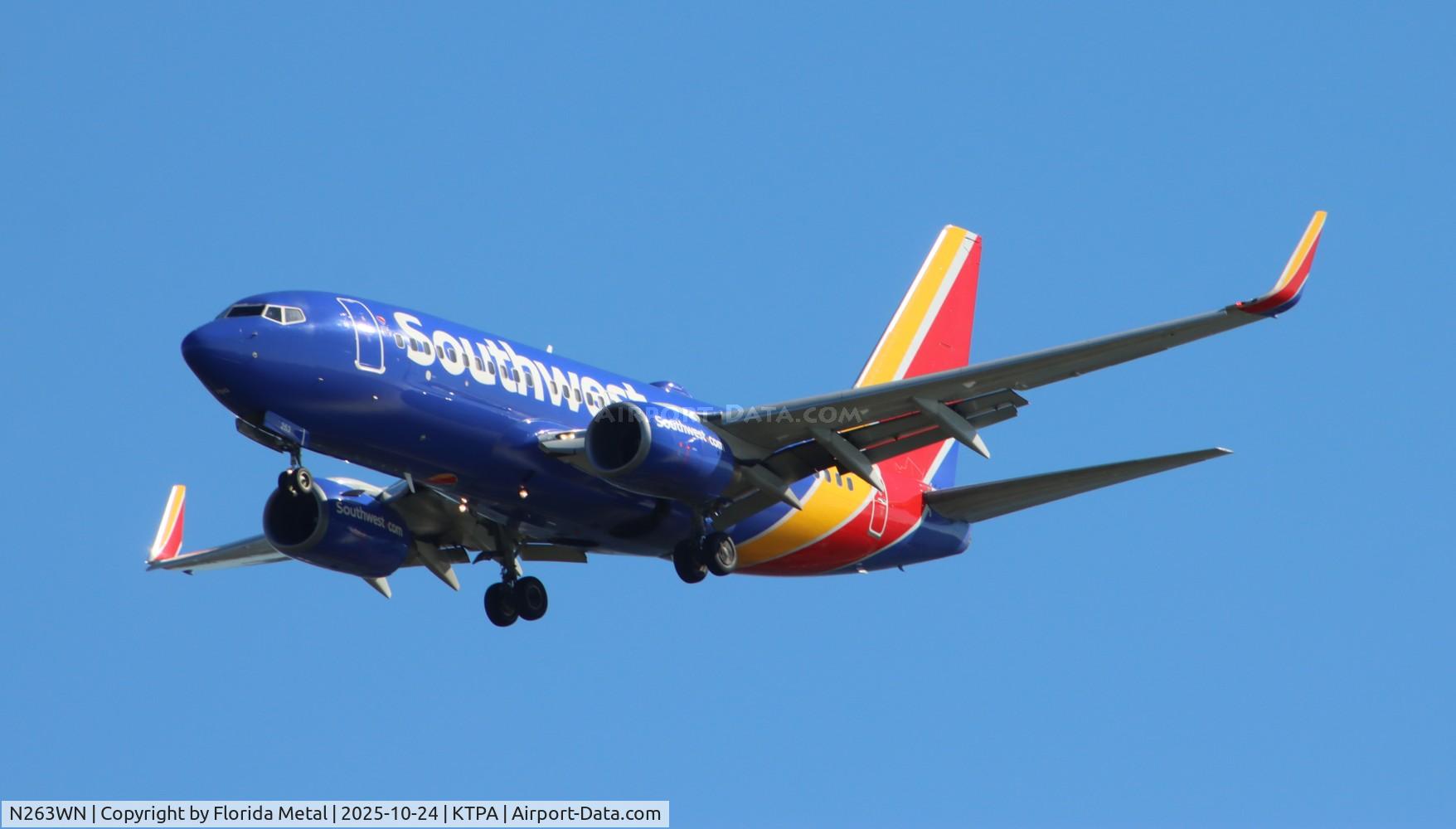 N263WN, 2007 Boeing 737-7H4, c/n 32520, SWA 737 nc zx aus-tpa